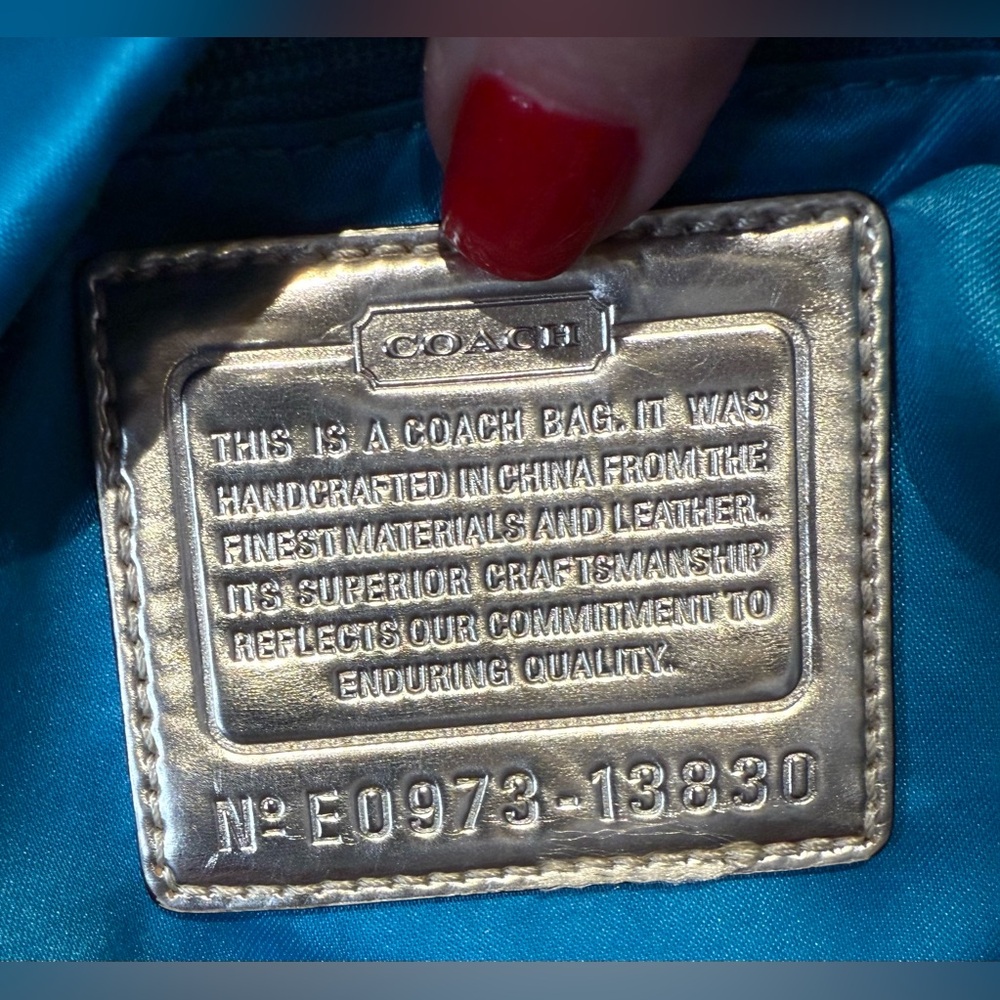 Coach Poppy C Spotlight 2 Way Tote with Gold MetalicTrim 2009 13830 - Picture 6 of 7